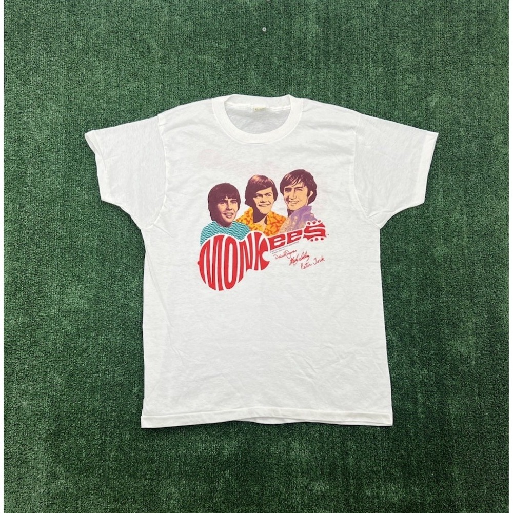 MONKEES 1986 World Tour Vintage T Shirt XL 20th Anniversary Hermans Hermits